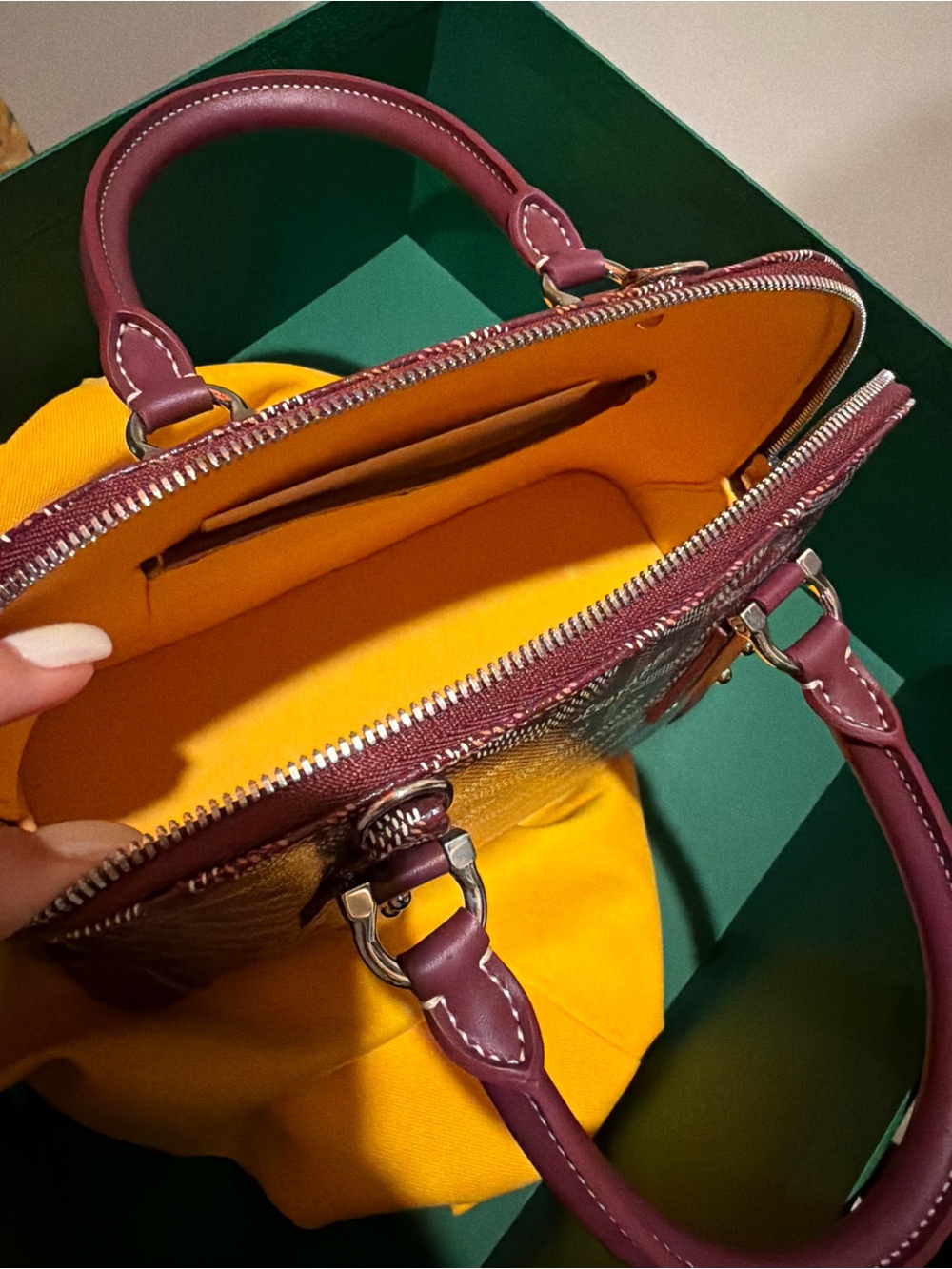 Goyard Burgundy Vendome Mini Bag - Picture 5 of 5
